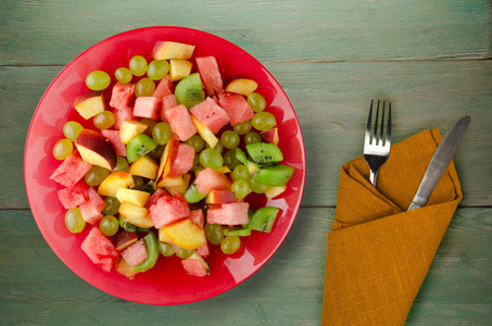 素食的上一盘水果沙拉
