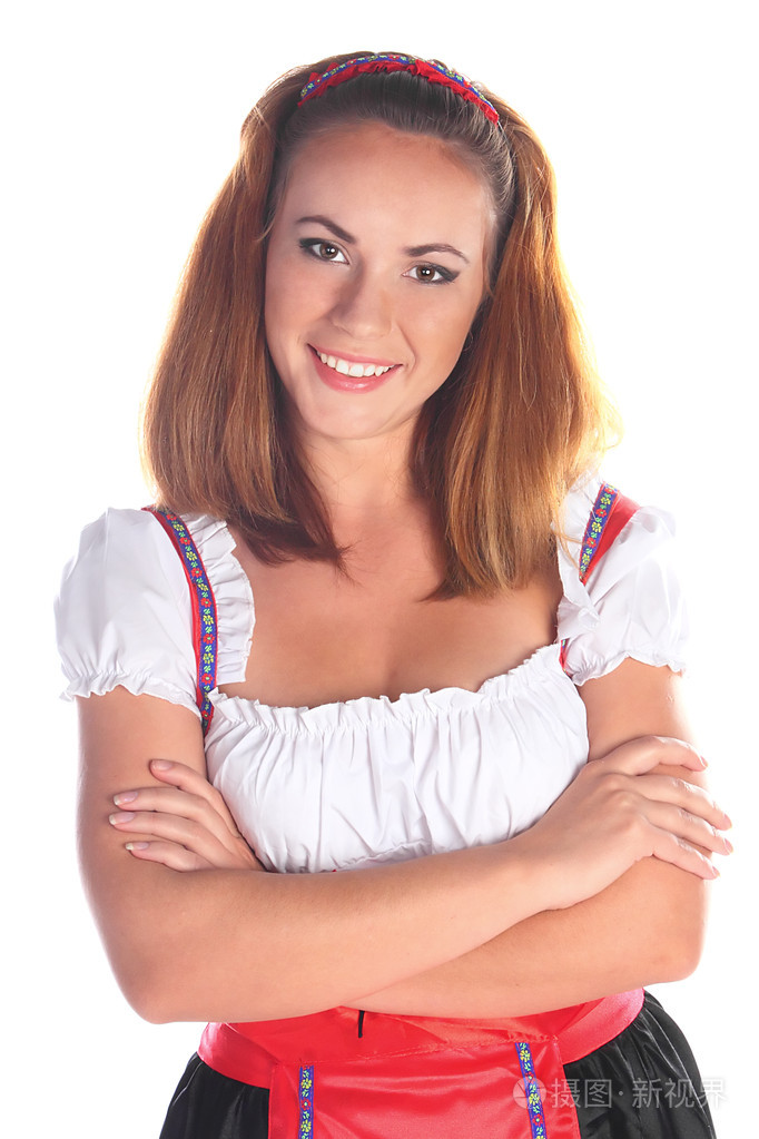 穿着巴伐利亚传统服装的女孩