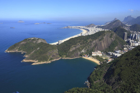 巴西的主要旅游胜地里约热内卢的 空中风景 糖糕