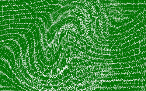 绿色背景纹理的概念脑波
