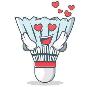 恋爱游戏在爱毽子卡通矢量插画