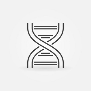 Dna 线性图标。向量遗传与科学符号