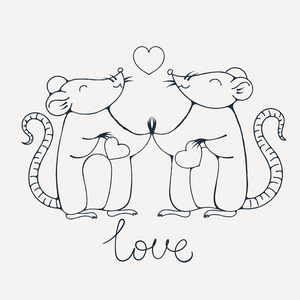 老鼠爱大米图片-老鼠爱大米素材-老鼠爱大米插画-摄图新视界