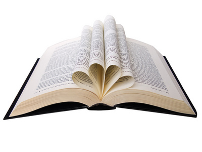 打开弯曲打开书页弯曲心形照片