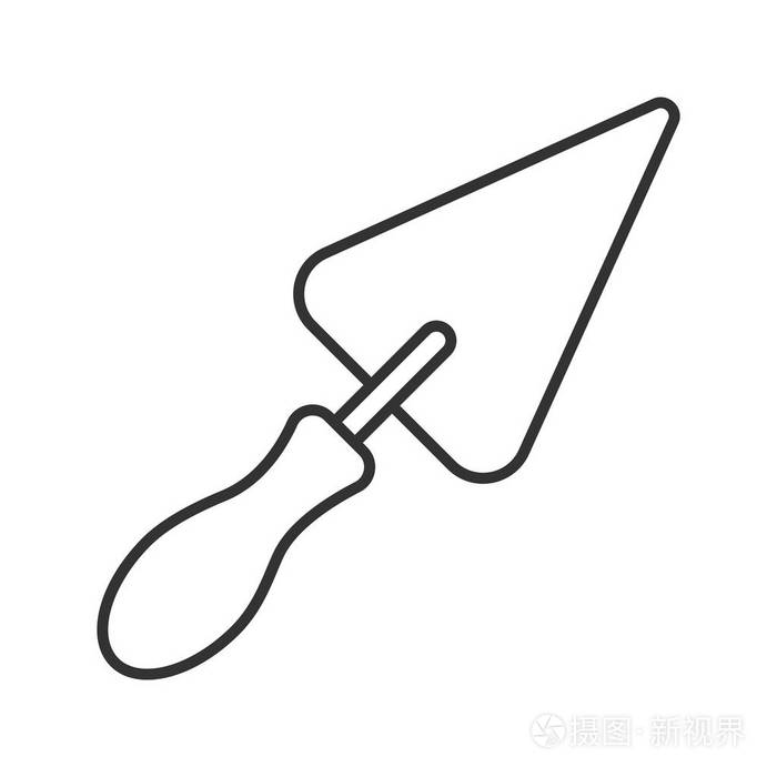 三角铲线性图标插画-正版商用图片03dmm0-摄图新视界
