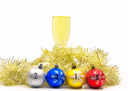 圣诞快乐, 新年愉快, 香槟欢呼, 柔和, 选择焦点