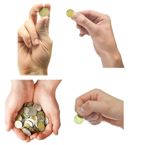 手和硬币收藏