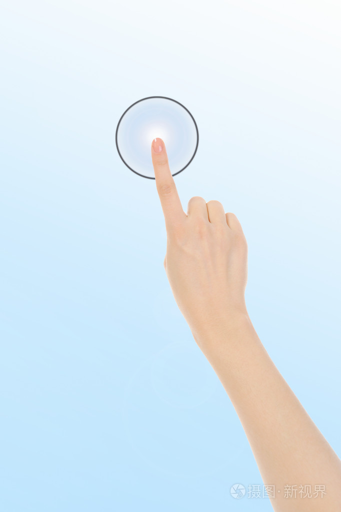 手指按键盘按钮