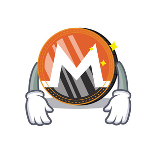 疲倦 Monero 硬币字符卡通