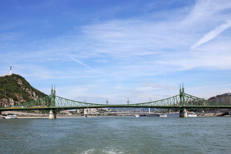 自由桥梁在多瑙河布达佩斯匈牙利