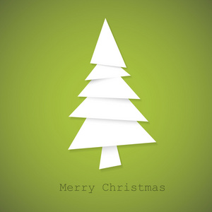 用纸片制成的简单矢量圣诞树