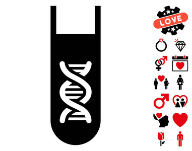 遗传分析试管图标与爱奖金