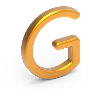 3d 渲染金属字母 G