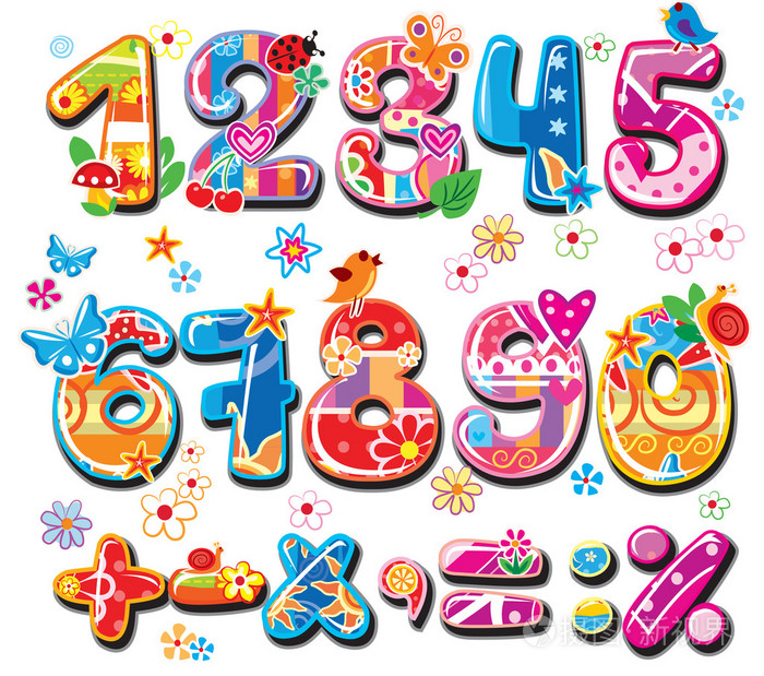 儿童的有趣数字