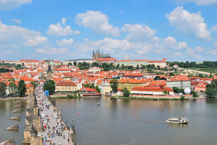 伏尔塔瓦河和布拉格城堡