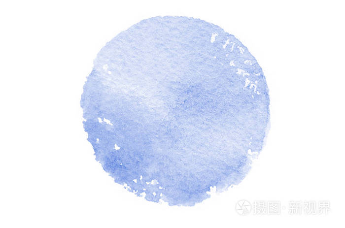 抽象水彩斑点形成蓝色圆形的背景图像