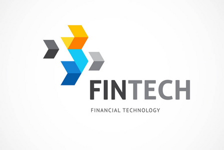 fintech 和数字金融行业的标志概念