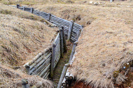 第二次世界大战战壕照片