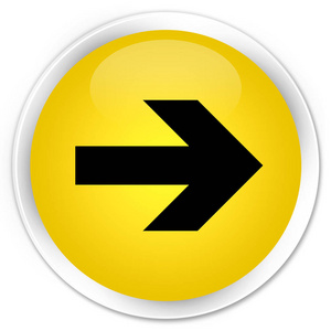 下箭头图标高级黄色圆形按钮