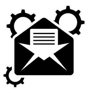 电子邮件管理标志符号向量图标图片