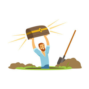 玩耍,寻宝,一家人过着幸福的假期孩子们在寻宝游戏中在地图上导航