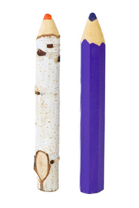两个大花木铅笔