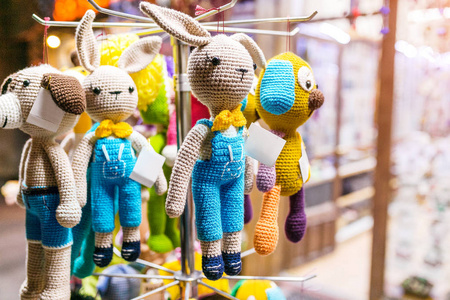 羊毛手工不同的玩具出售 ar 纪念品店