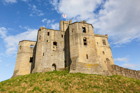 沃克沃斯城堡在诺森伯兰, 英国