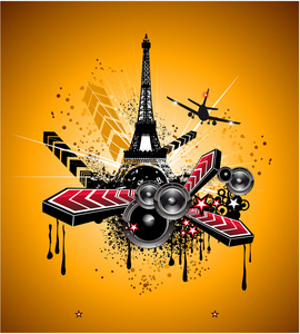 法国 乐趣 相框 说唱 音乐 埃菲尔 旅游 技术 城市 彩虹