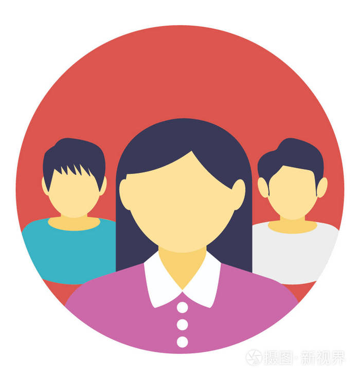 小组同学, 平面图标插画-正版商用图片03ggvl-摄图新视界
