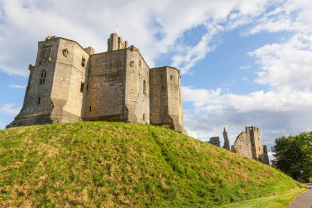 沃克沃斯城堡在诺森伯兰, 英国