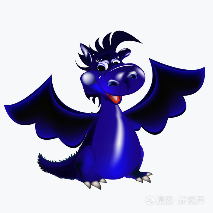 深蓝色的龙新年2012年的象征