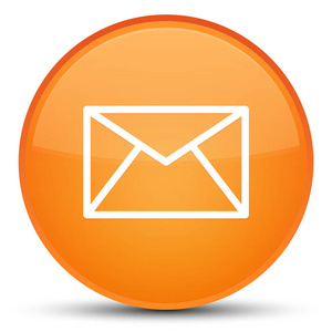 电子邮件图标特殊橙色圆形按钮