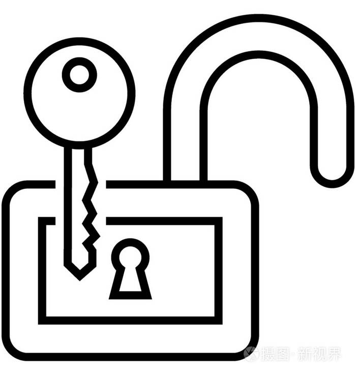 解密密钥向量图标