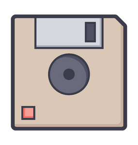 软盘平面矢量图标图片