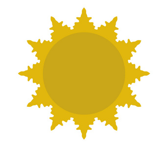白色背景上的太阳图标