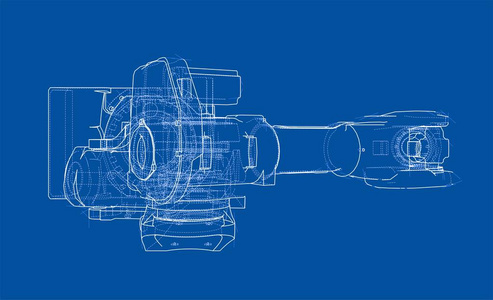 工业机器人机械手.矢量图像照片