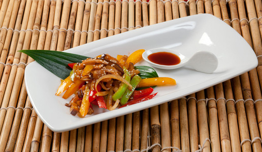 准备日本菠菜炒日本炒菜照片