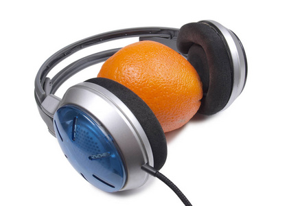 耳机和橙色二