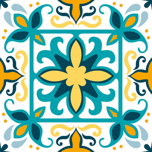 东方传统瓷砖装饰品