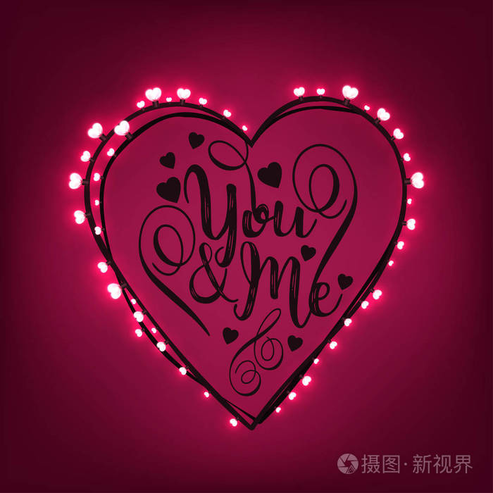 情人节.你和我在勃艮第颜色上刻字