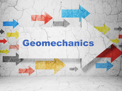 科学概念 在垃圾墙背景下的地质力学