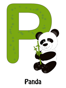 熊猫，字母p
