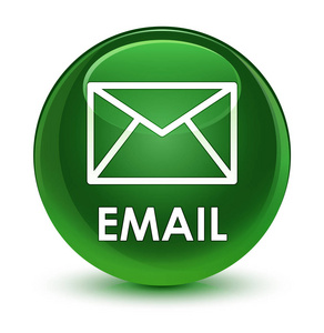 邮件联系人绿色按钮电子邮件玻璃软绿色圆形按钮照片