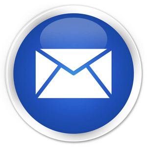 电子邮件图标高级蓝色圆形按钮