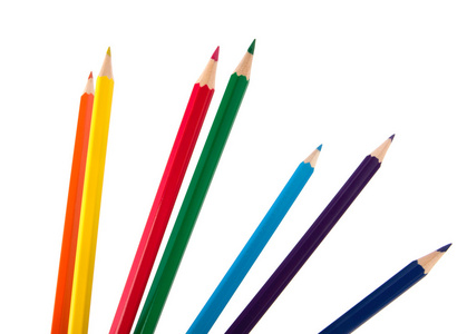 彩色蜡笔铅笔束