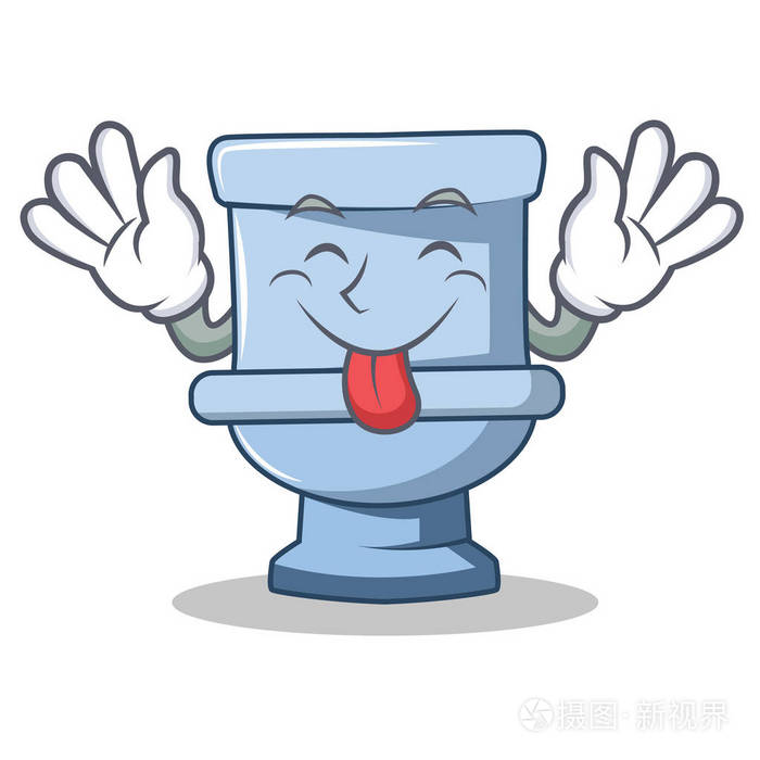 舌出马桶人物卡通风格