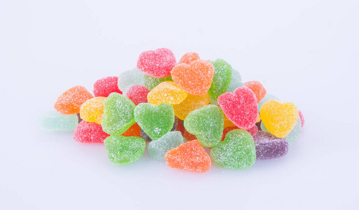 果冻糖果在背景上.对黑色果冻糖果照片