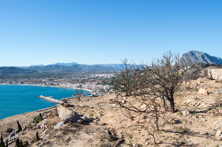 海岸在 Javea, 哥斯达黎加布兰卡, 阿利坎特