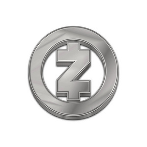 银色 Zcash 硬币时尚3d 风格矢量图标
